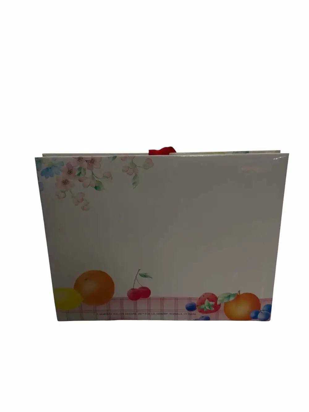 Vintage C.R. Gibson Deborah Mallow Designs Fruit Basket Accordion Recipe File Bo